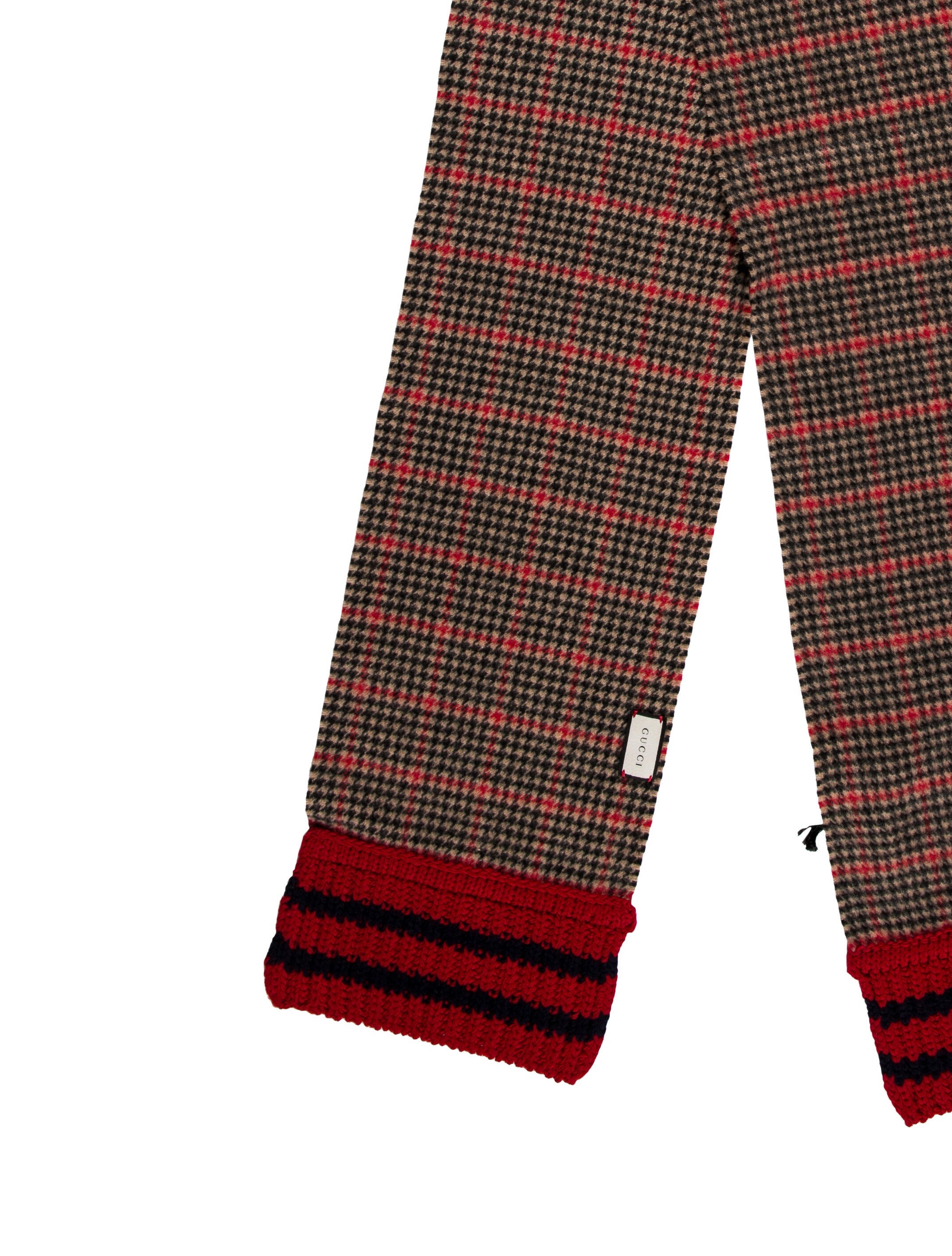 Gucci Wool Plaid Scarf Accessories GUC567128 The RealReal