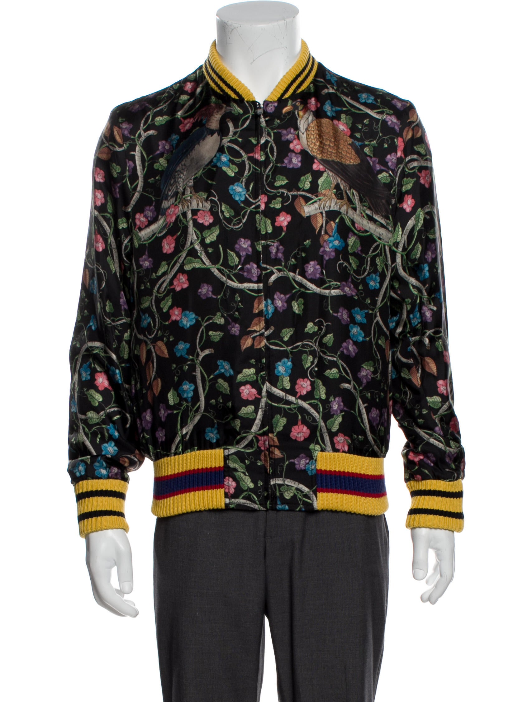 Gucci 2017 Flora Knight Print Bomber Jacket w/ Tags