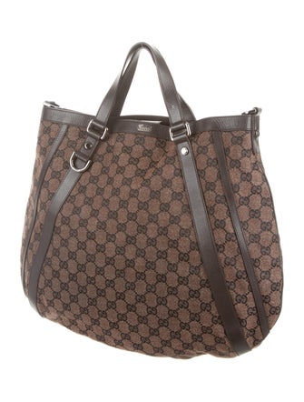 Gucci GG Denim Abbey Satchel