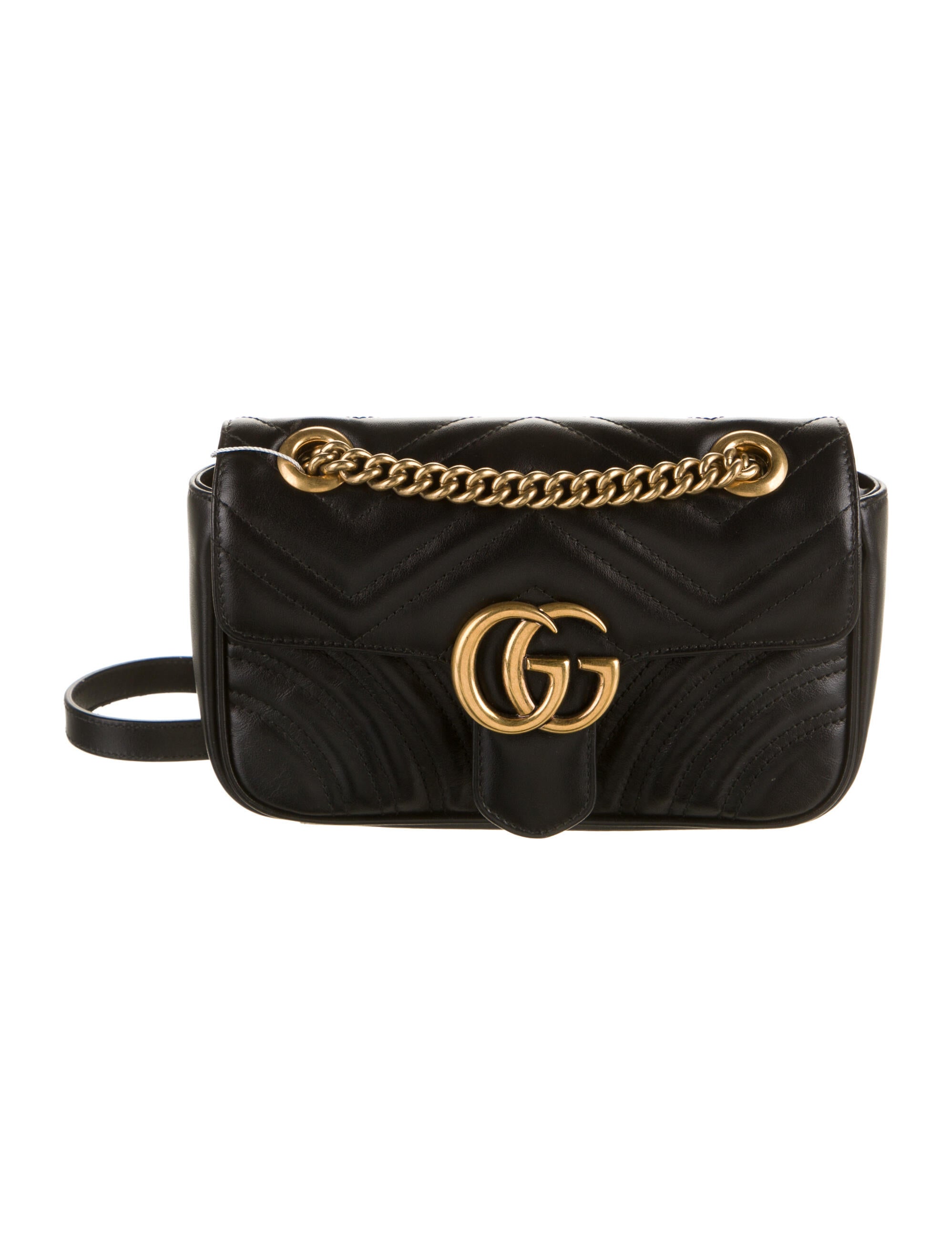 gg marmont matelassé mini bolsa black