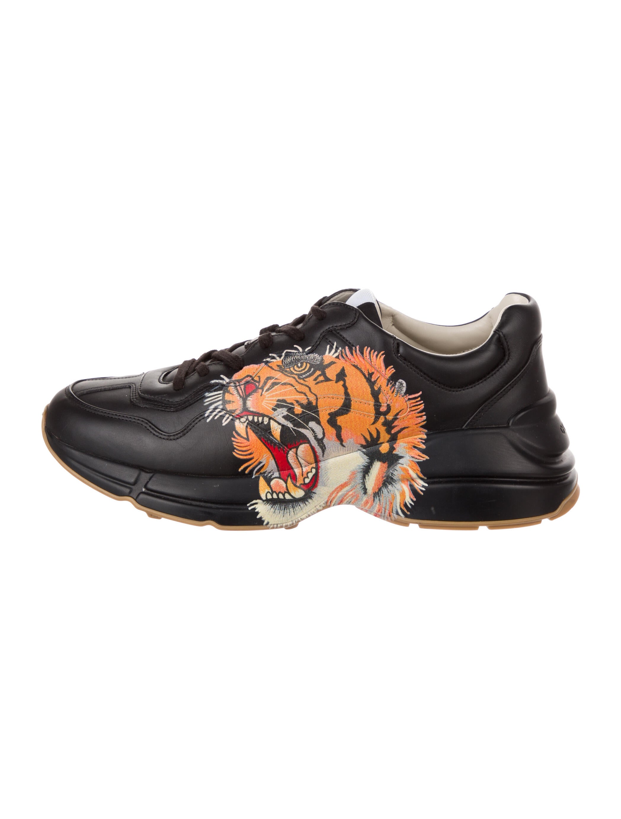 gucci black rhyton sneakers