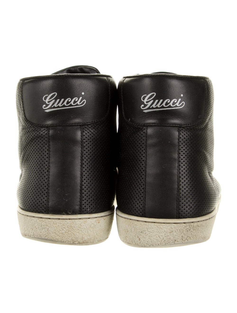 Gucci Leather Graphic Print Sneakers - Black Sneakers, Shoes