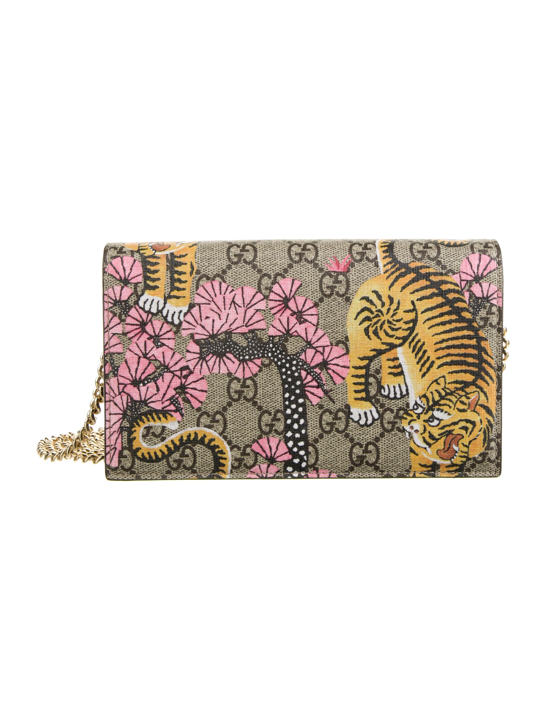 Gucci GG Supreme Bengal Tiger Wallet On Chain