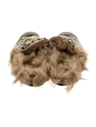 Gucci Princetown Embroidered Horsebit Accent Slippers
