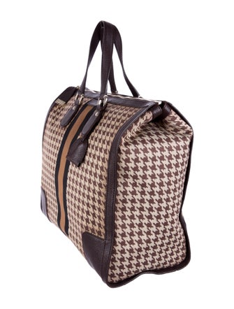 Gucci Houndstooth Seventies Web Tote