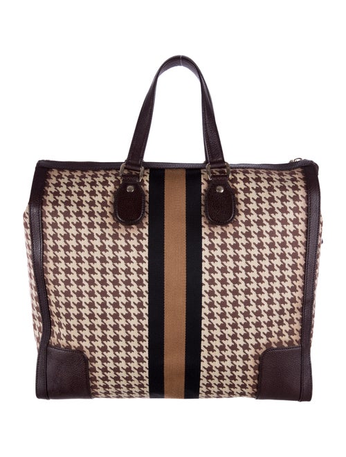Gucci Houndstooth Seventies Web Tote