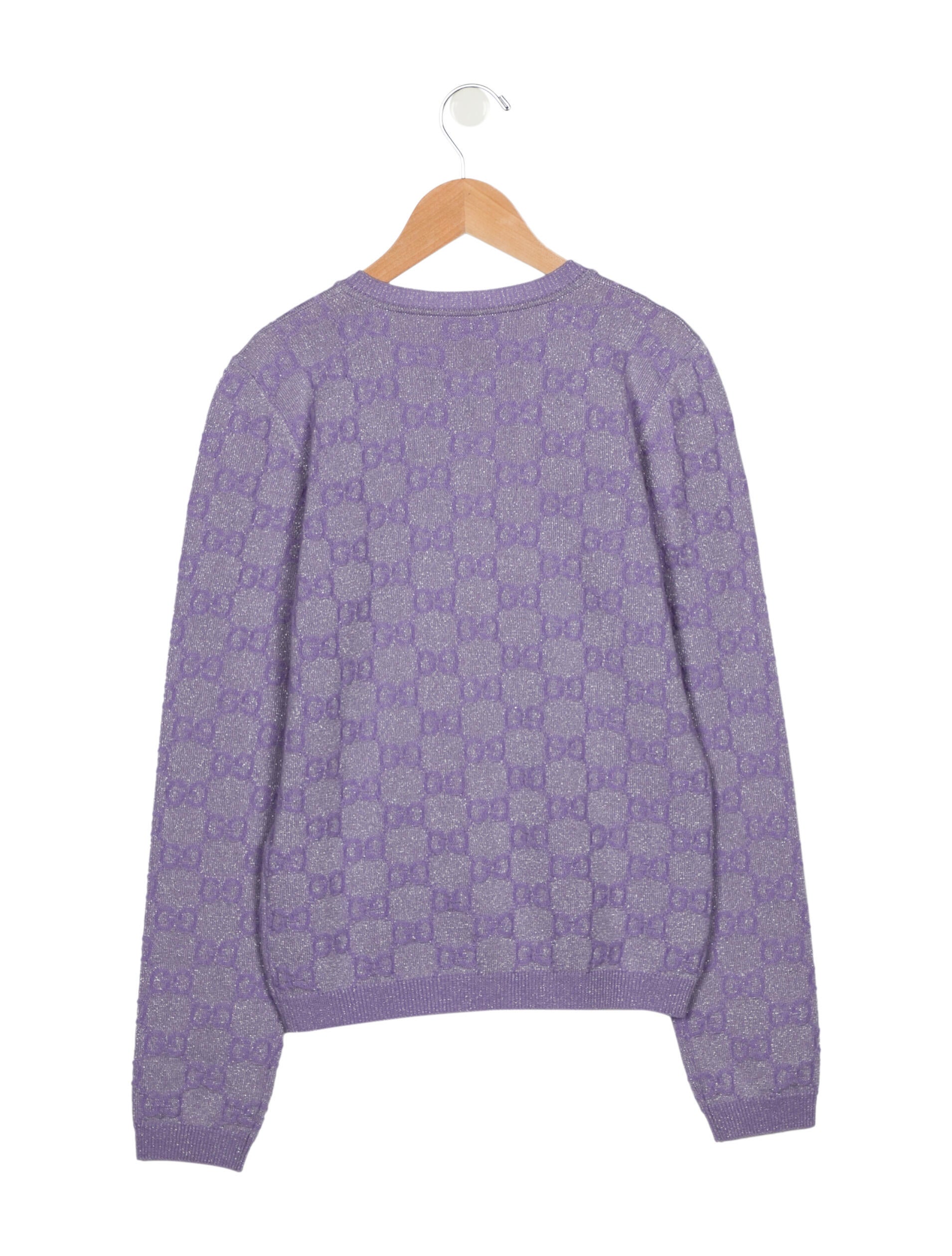 Gucci Girls' 2020 Metallic GG Cardigan