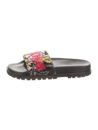 Gucci "Blind For Love" Patterned Slides