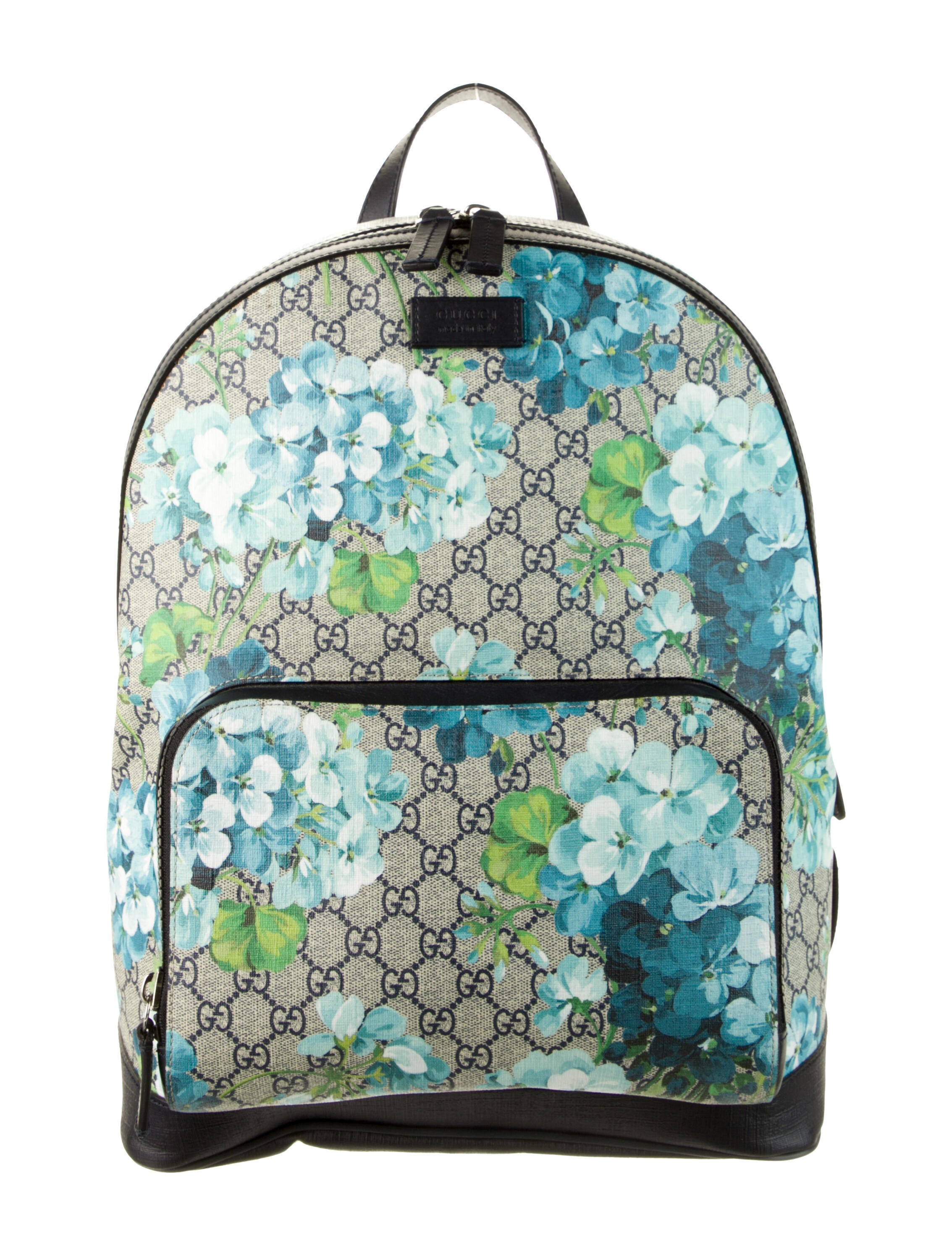 blue flower gucci backpack
