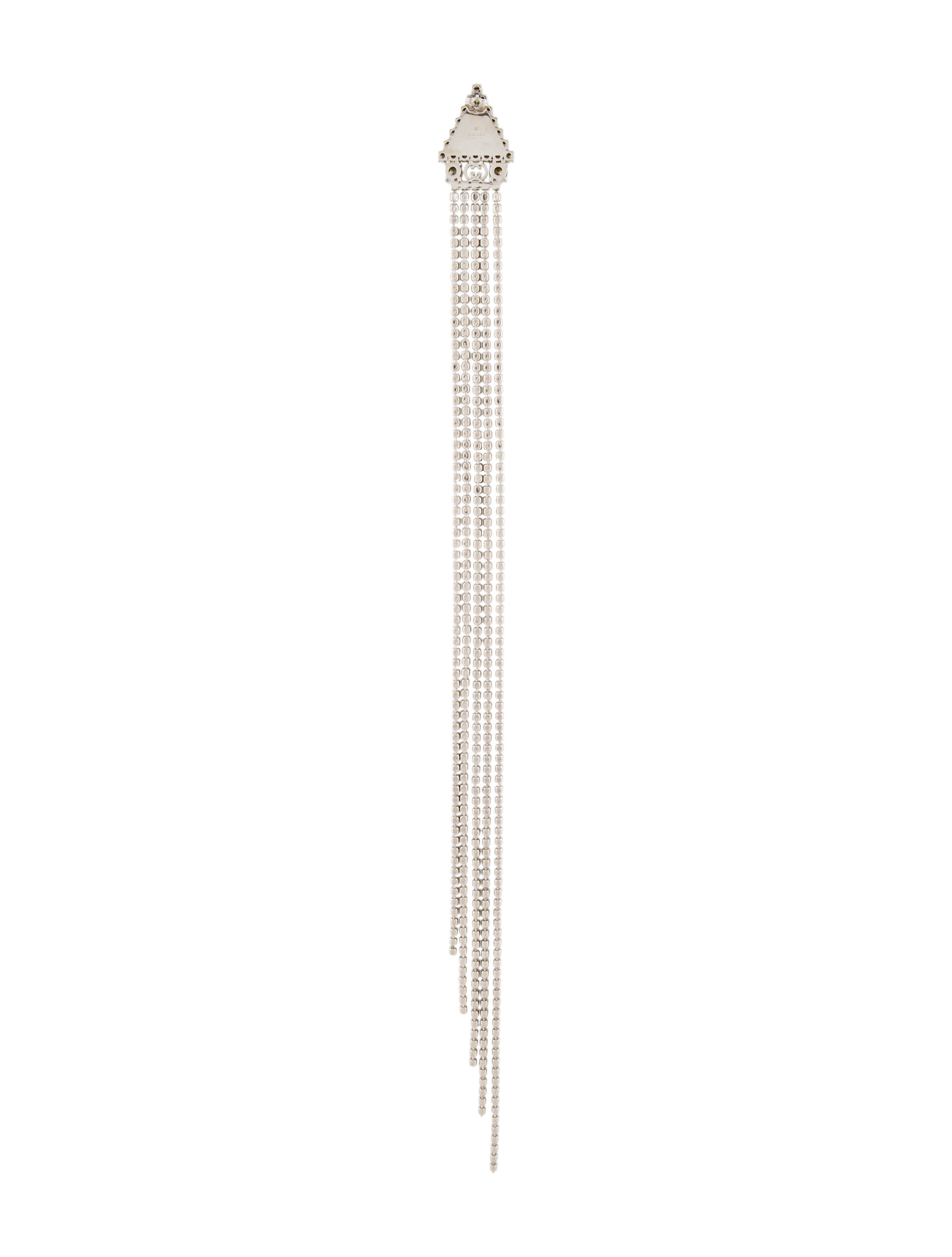 Gucci Crystal Fringe Single Drop Earring