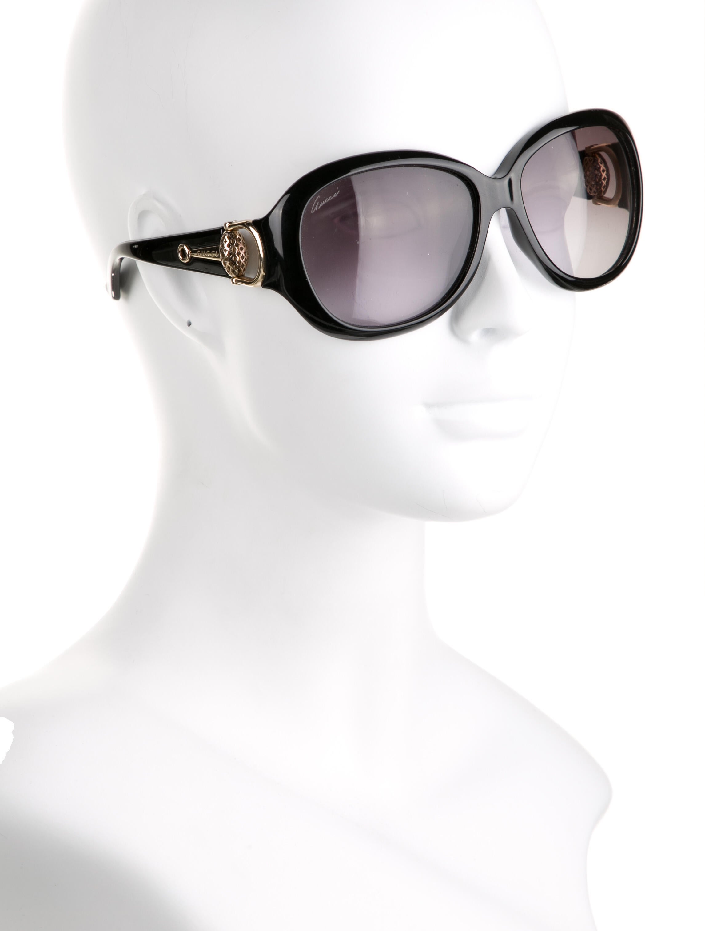 Gucci Hasler Horsebit Accent Oversize Sunglasses
