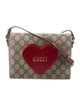 Gucci GG Supreme Script Logo Heart Crossbody
