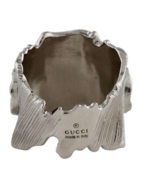 Gucci Crystal GG Textured Cocktail Ring