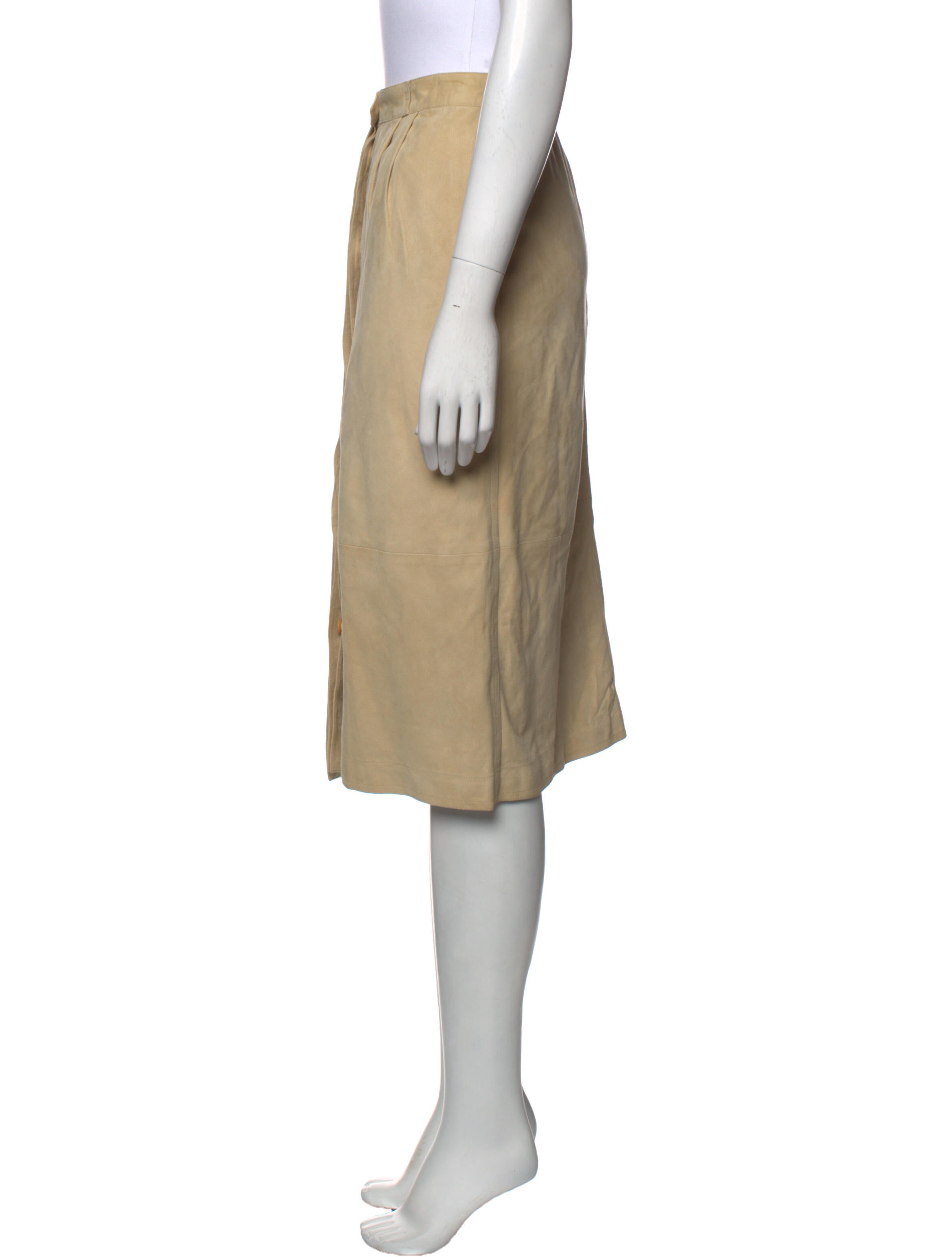 Gucci Leather Knee-Length Skirt