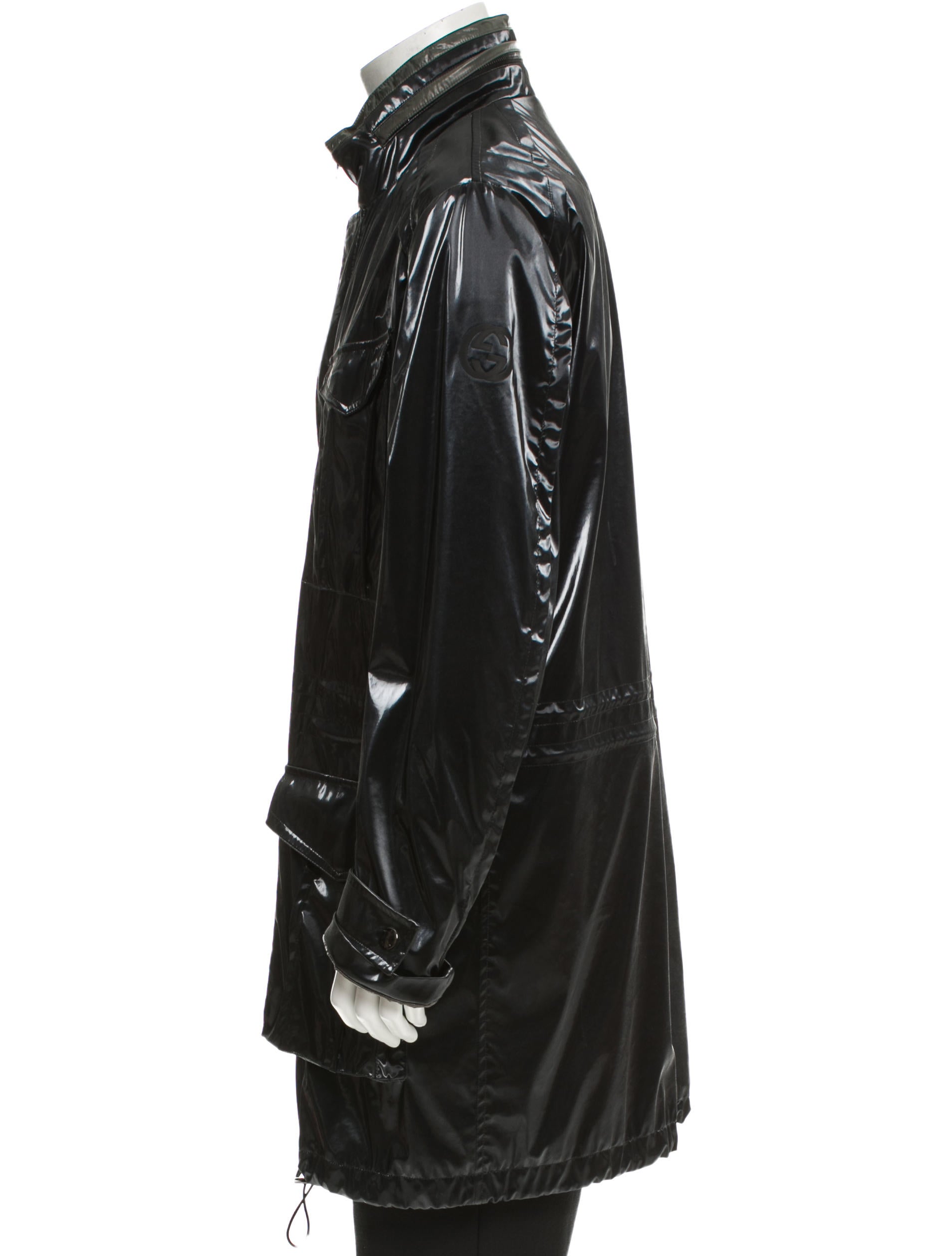 Gucci Lightweight Rain Coat Black Outerwear, Clothing GUC89124