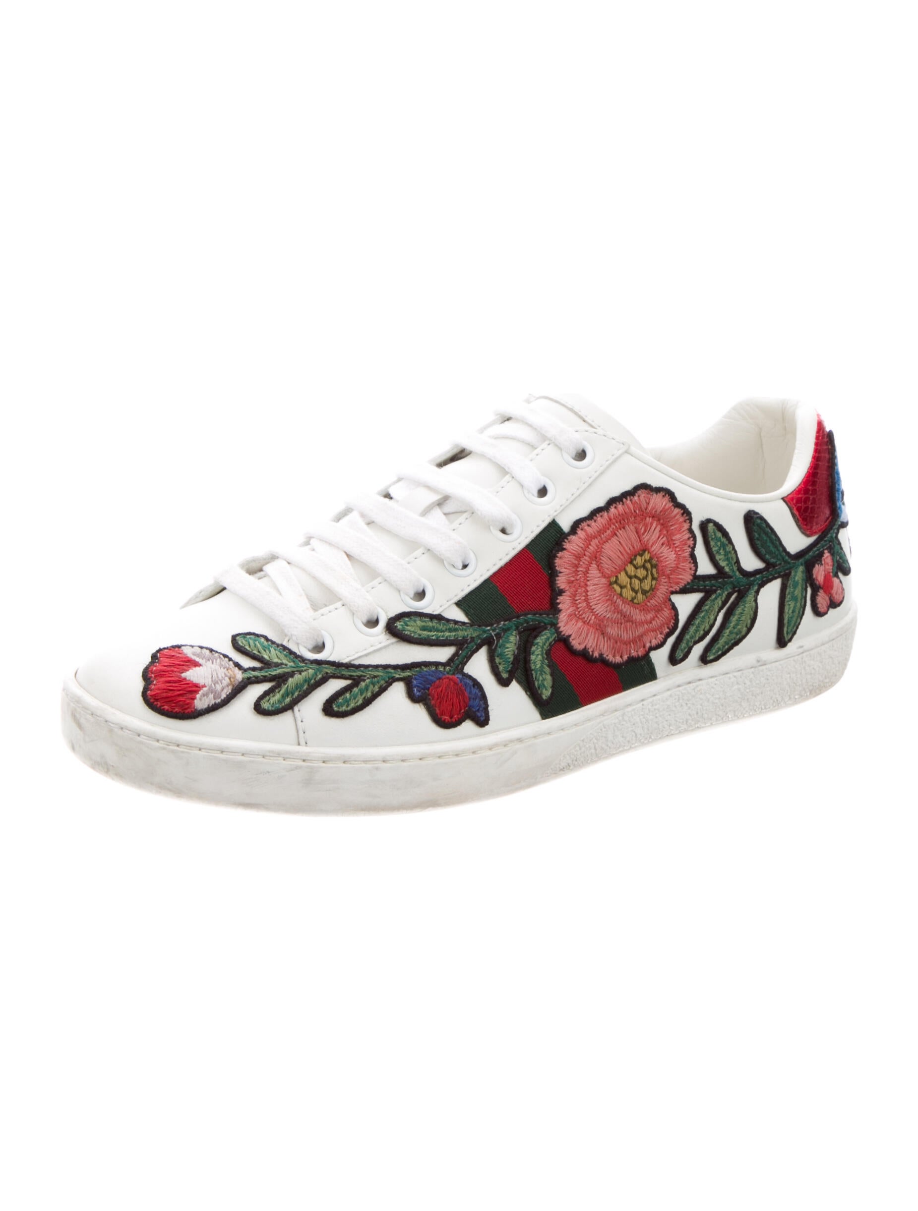 gucci floral print sneakers