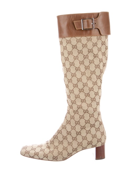 Gucci GG Canvas Knee-High Boots - Shoes - GUC90038 | The RealReal