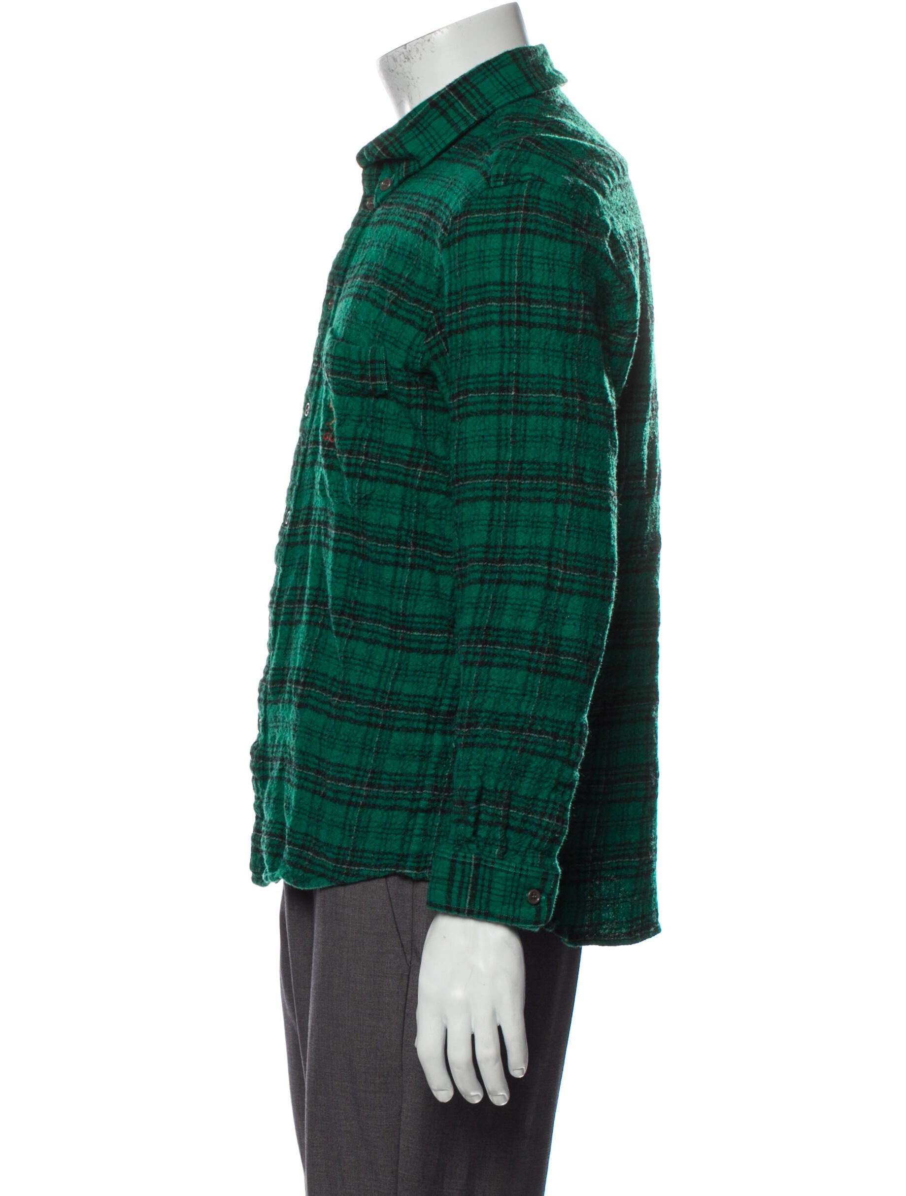 Gucci 2021 Plaid Print Dress Shirt