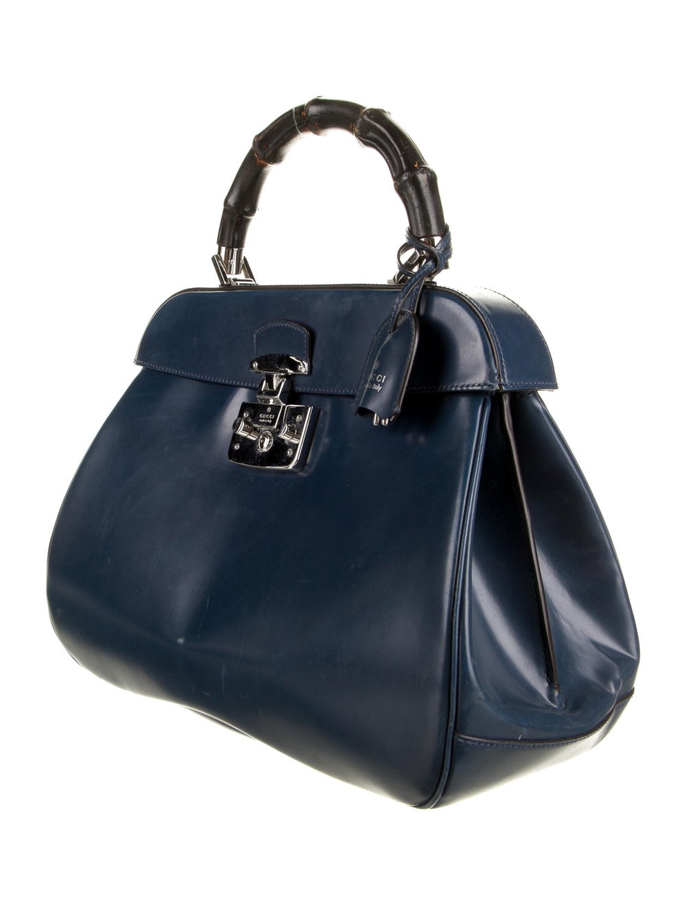Gucci Lady Lock Bamboo Top Handle Large Bag Gem