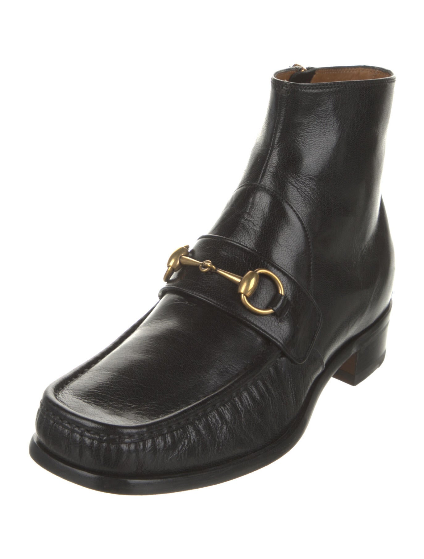 Gucci Horsebit Accent Leather Boots