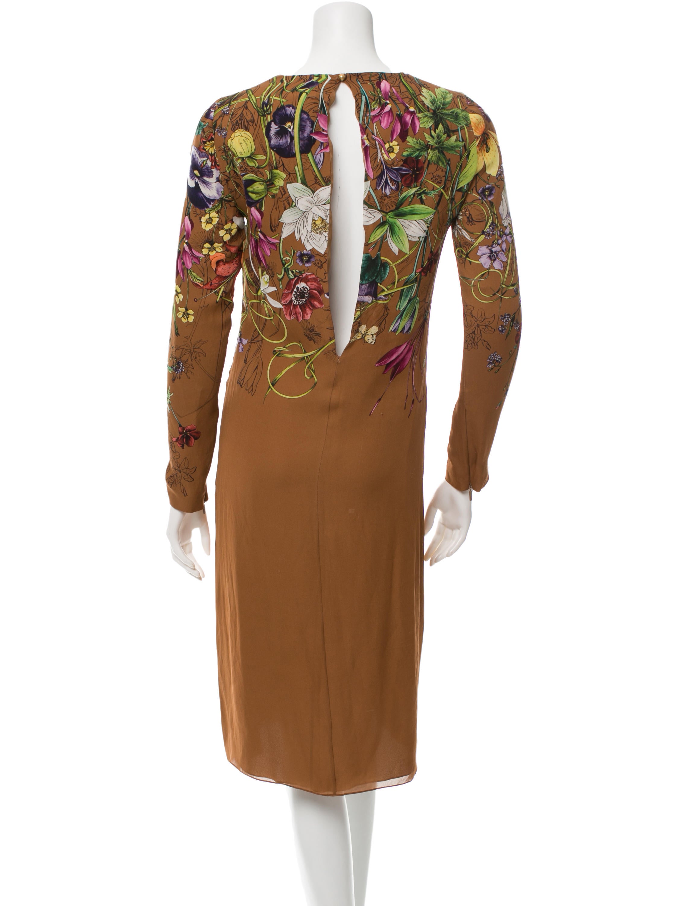 Gucci Silk Flora Dress Clothing GUC93388 The RealReal
