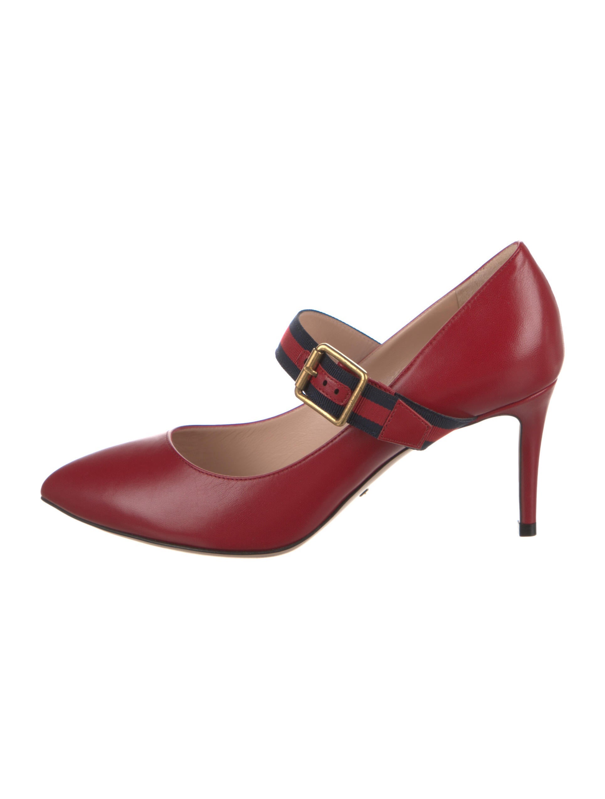 Gucci Snakeskin SquareToe Pumps Red Pumps, Shoes GUC131296 The