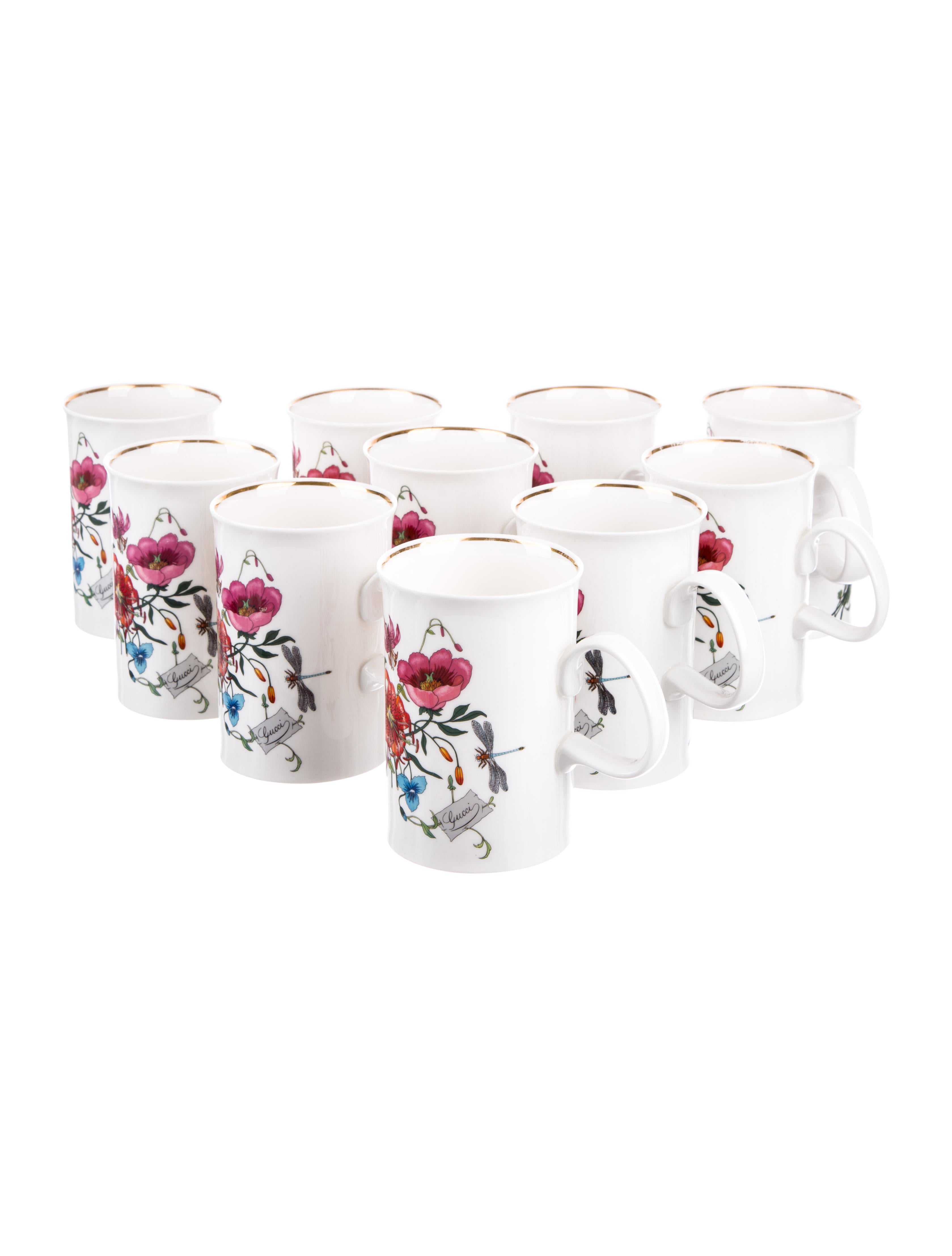 Gucci Floral Cups Tabletop & Kitchen GUC93638 The RealReal