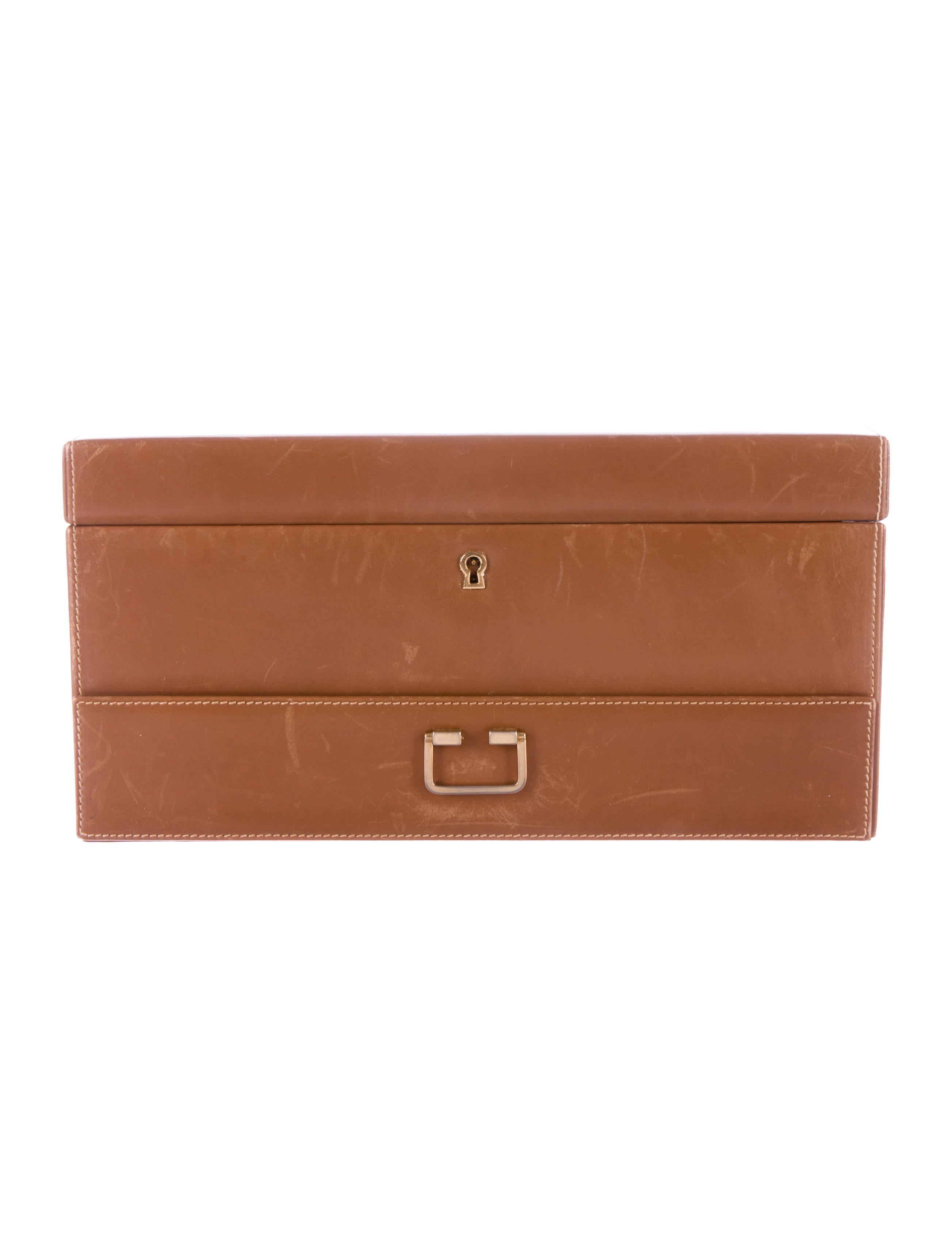 Gucci Leather Jewelry Box Decor & Accessories GUC93913 The RealReal