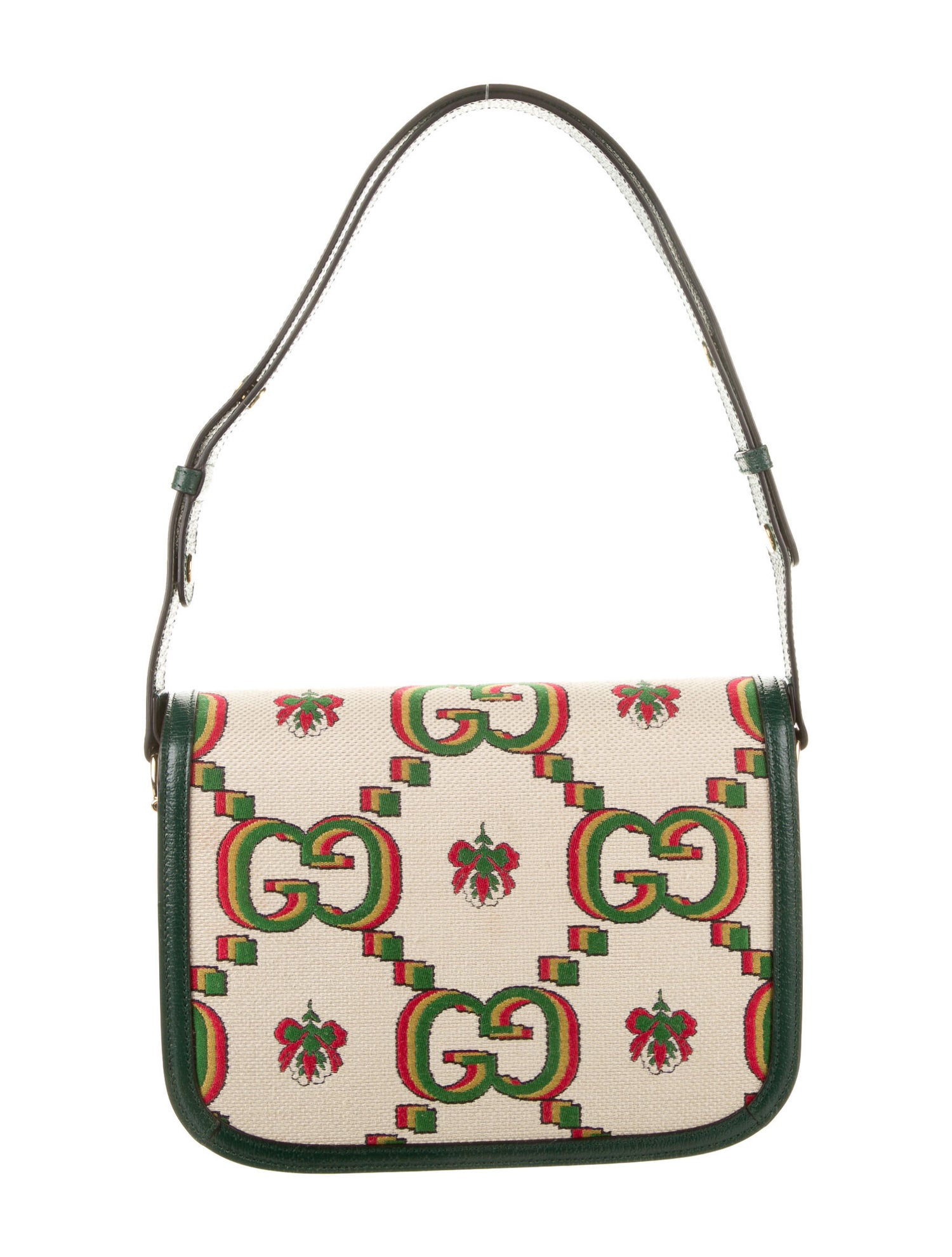 Gucci 2021 100th Anniversary GG Jacquard 1955 Horsebit Shoulder Bag