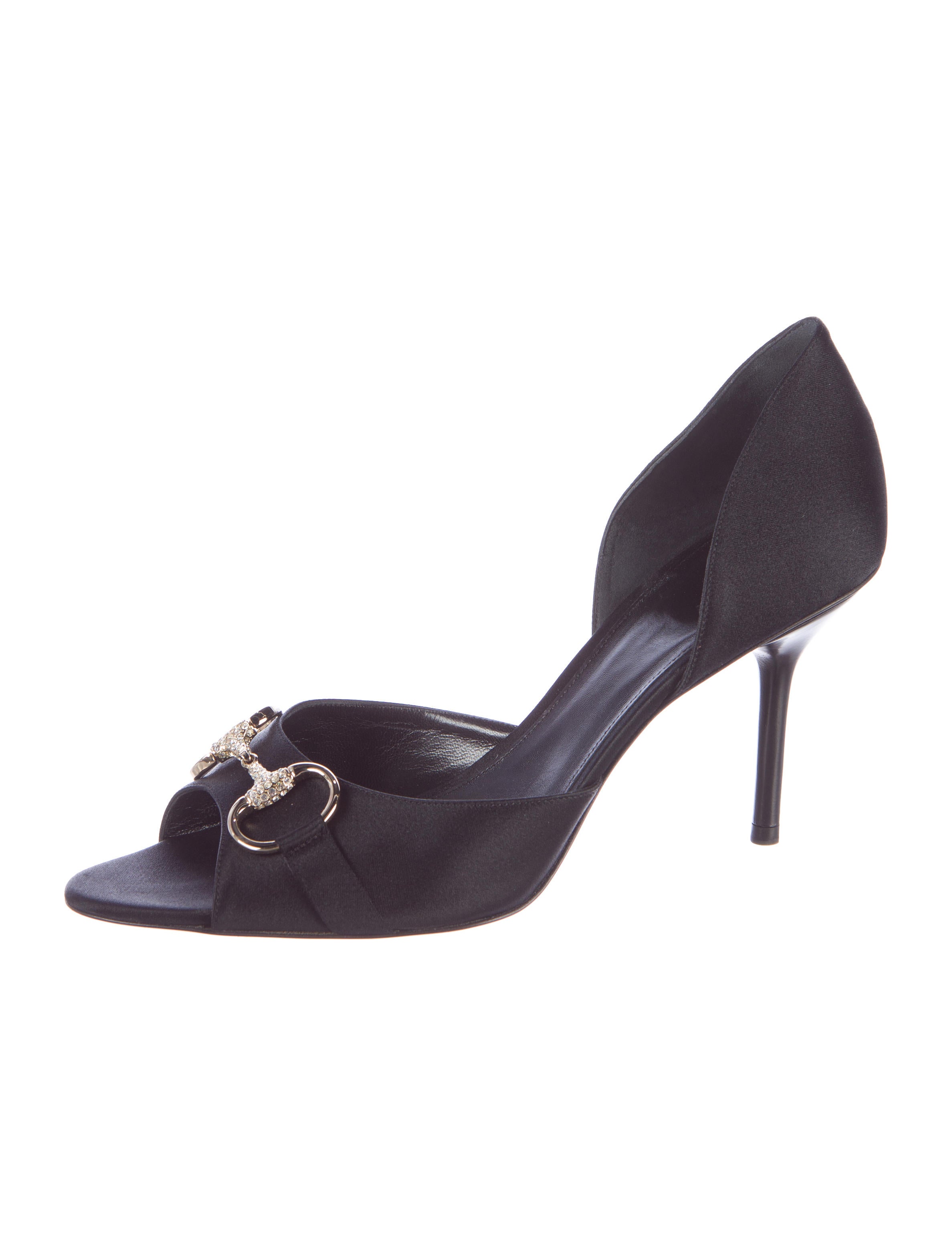 Gucci Horsebit Hollywood d'Orsay Pumps Black Pumps, Shoes GUC94617 The RealReal