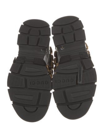 Gucci Leather Crystal Embellishments Chunky Sneakers