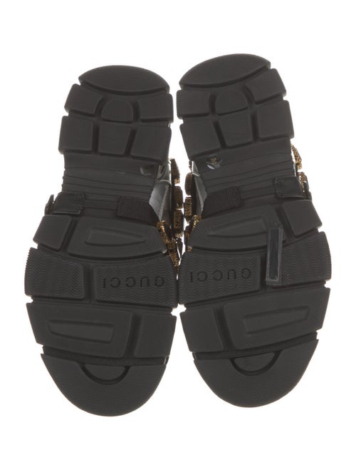 Gucci Leather Crystal Embellishments Chunky Sneakers