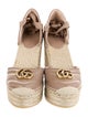 Gucci Double G Logo Leather Espadrilles