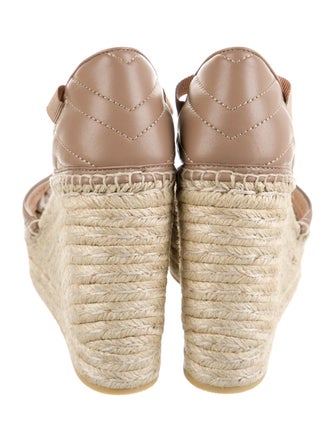 Gucci Double G Logo Leather Espadrilles