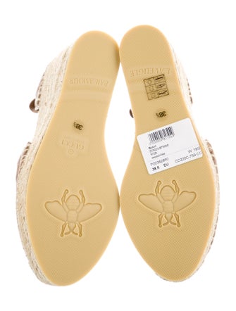 Gucci Double G Logo Leather Espadrilles