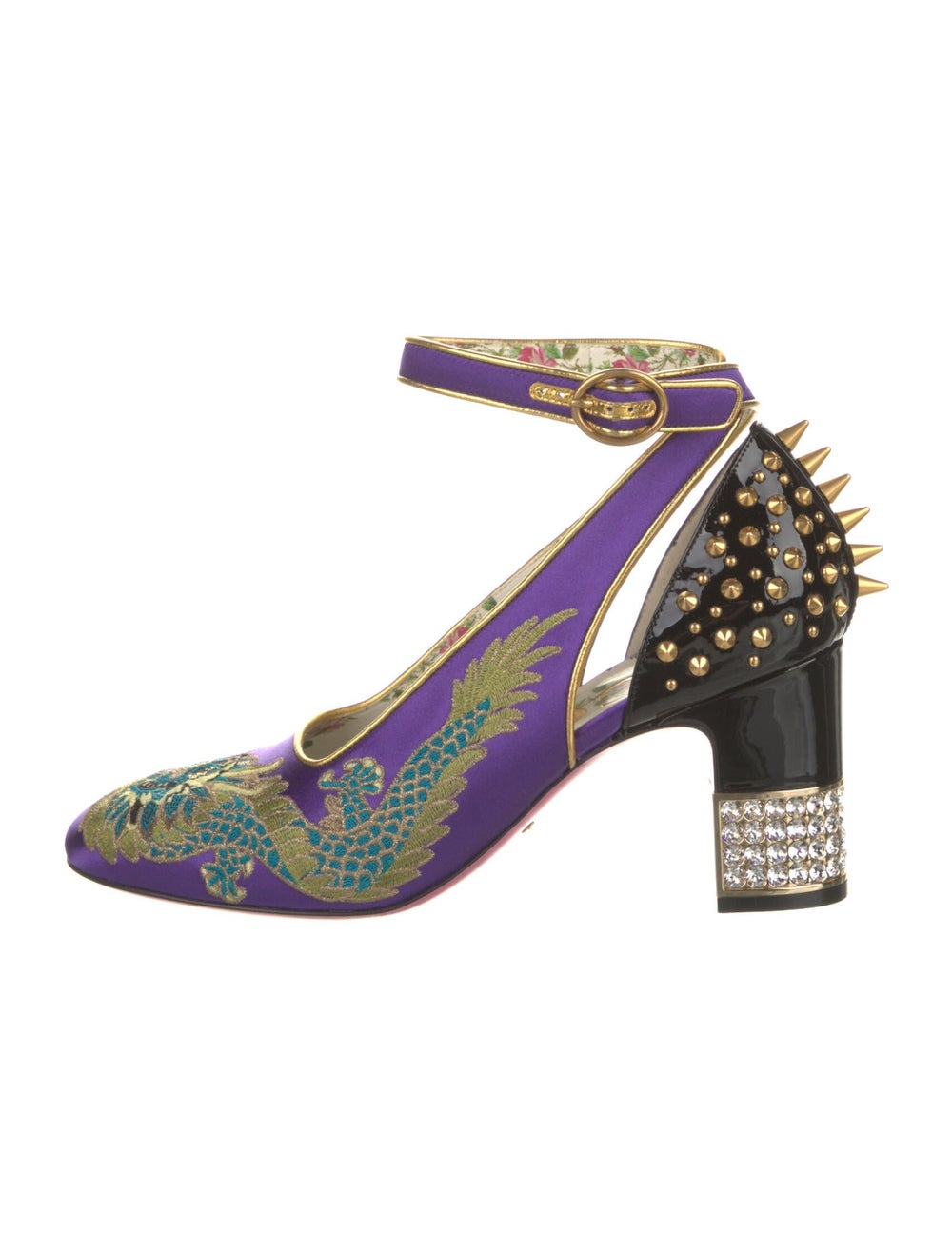 Gucci Satin Printed Pumps - image 1