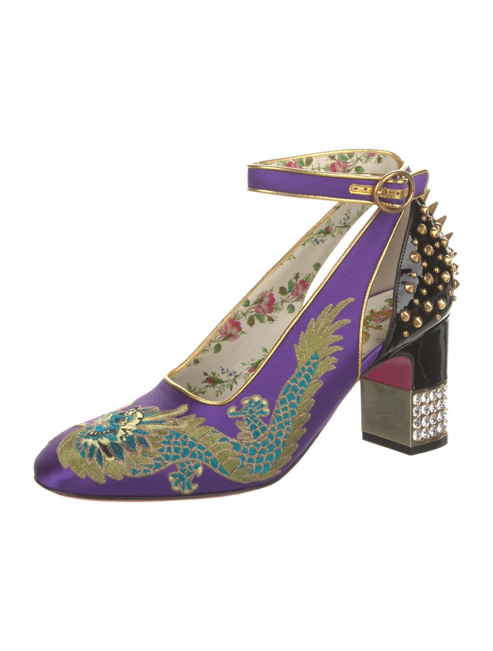 Gucci Satin Printed Pumps - image 2