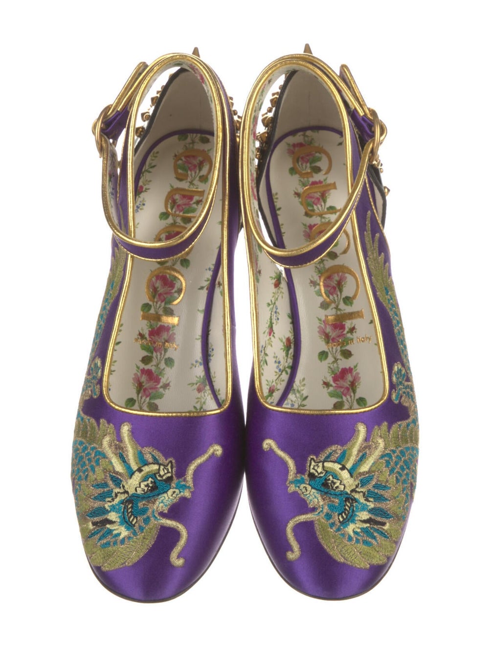 Gucci Satin Printed Pumps - image 3