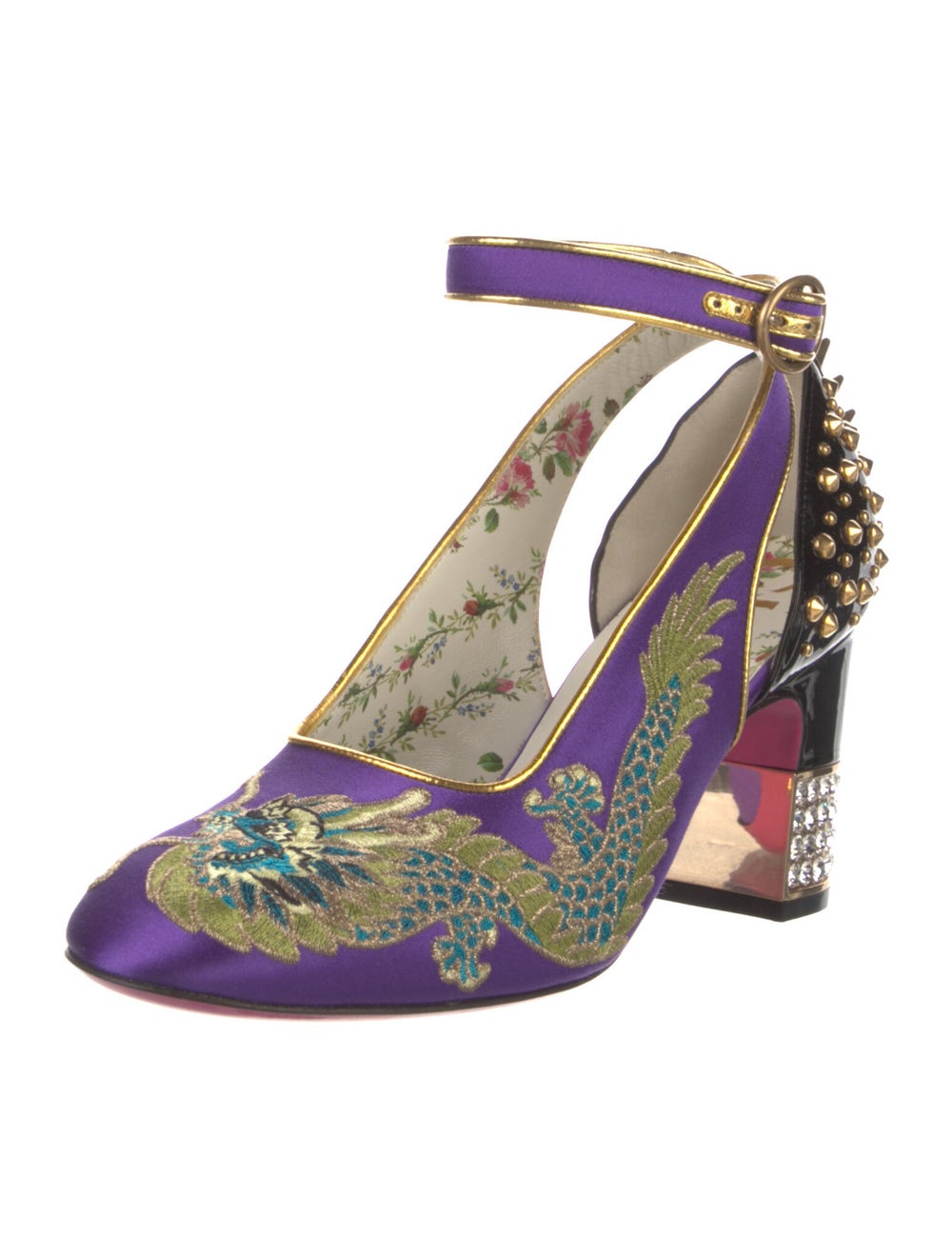 Gucci Satin Printed Pumps - image 2
