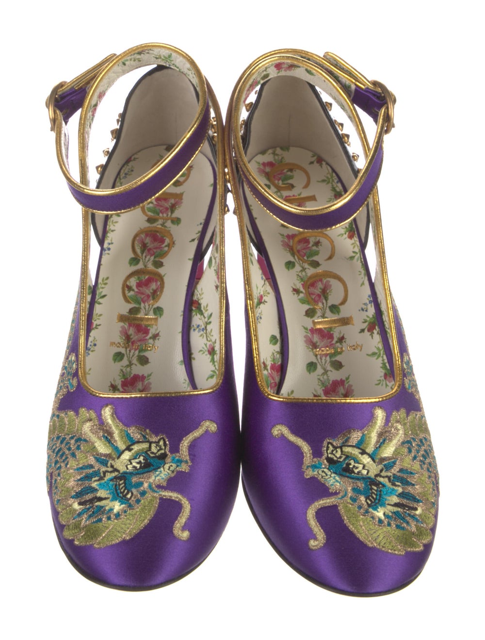 Gucci Satin Printed Pumps - image 3