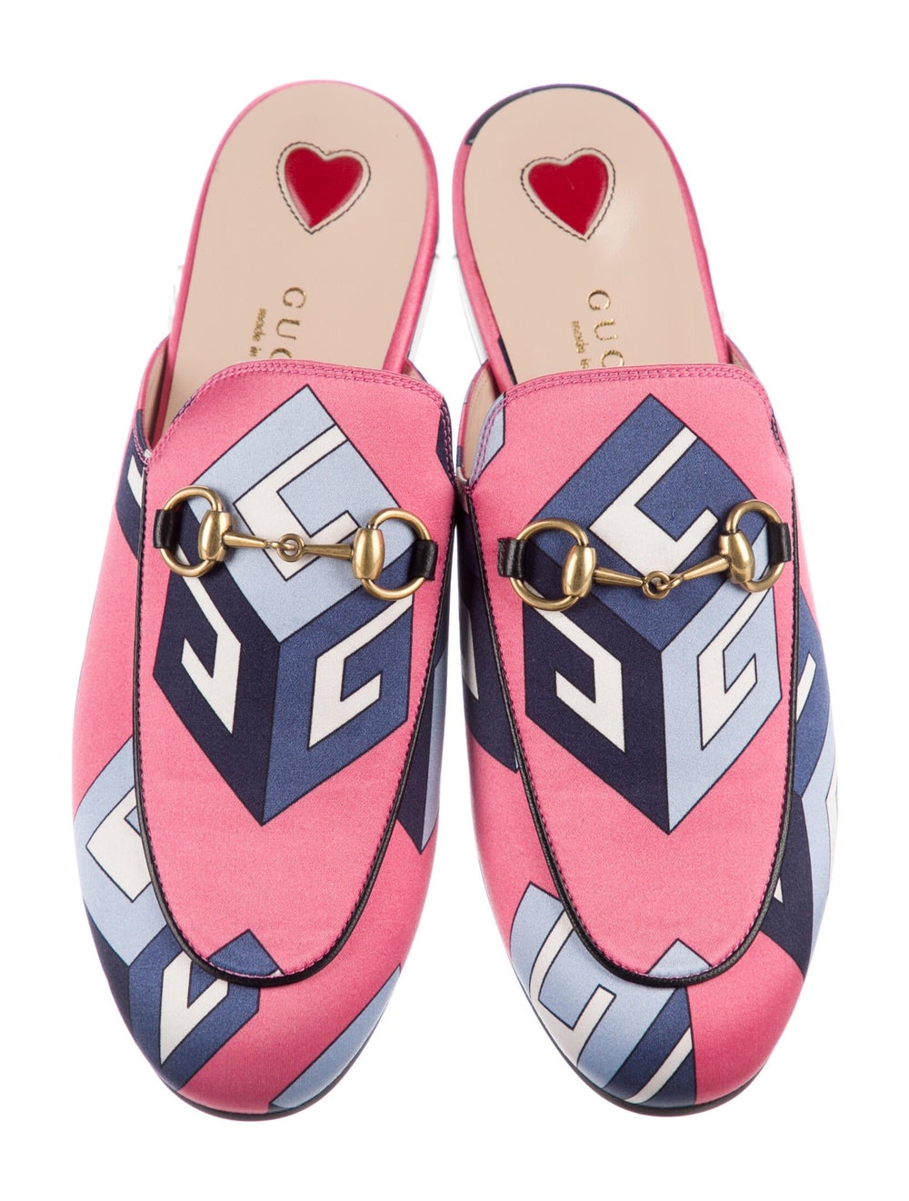 Gucci Satin Printed Mules - image 3