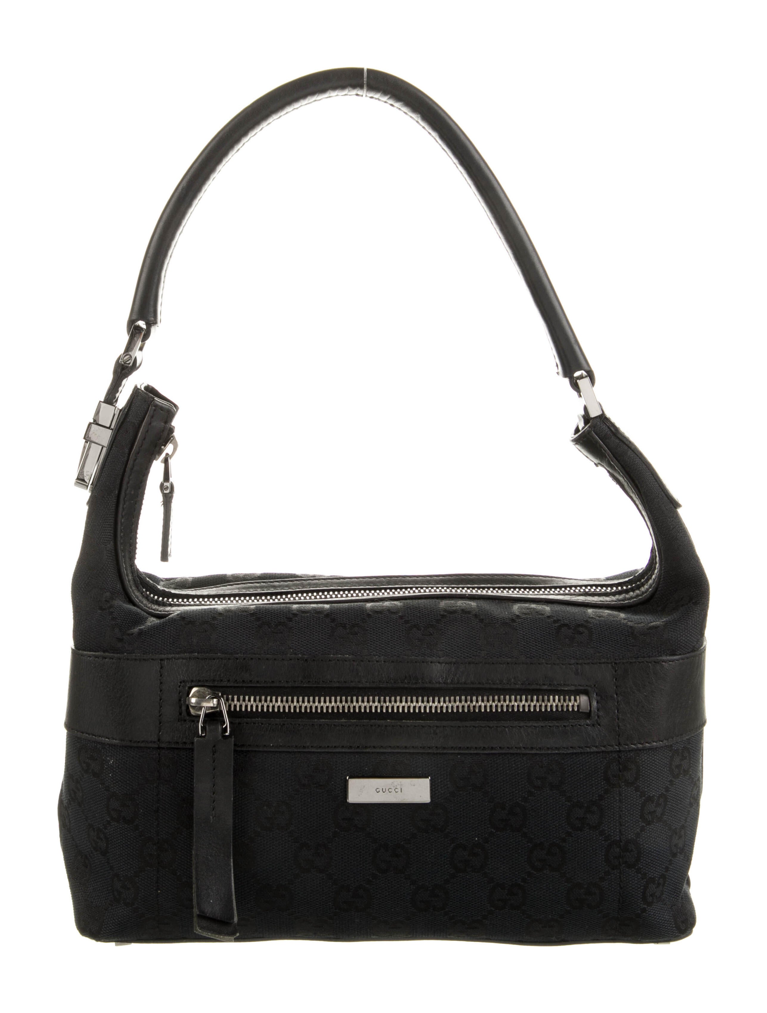 Gucci GG Canvas Shoulder Bag Black Shoulder Bags, Handbags