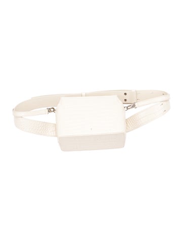Gu_DE Waist Bags Embossed Leather Belt Bag