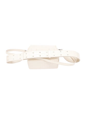 Gu_DE Embossed Leather Belt Bag