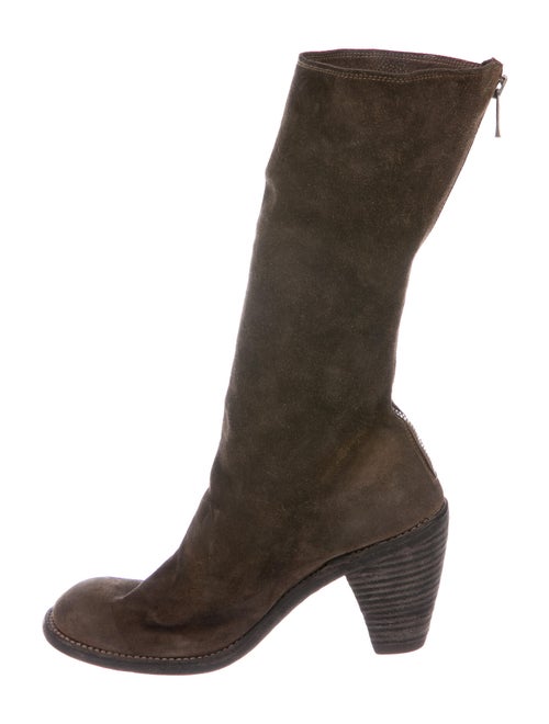 Guidi Suede Distressed Accents Sock Boots Brown