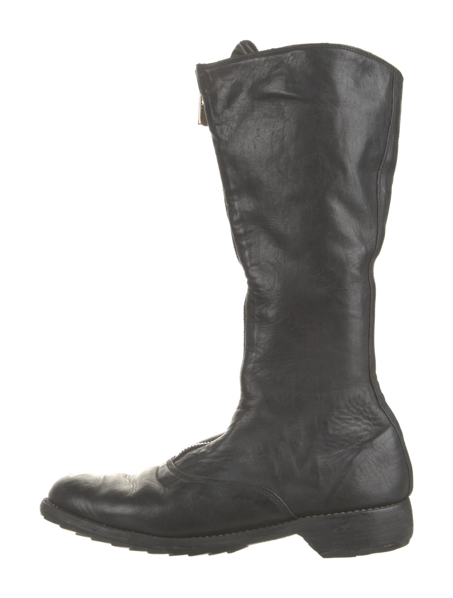 Guidi410 GUIDIブーツ Guidi 410 Tall Front Zip Leather Riding Boots - Black Boots, Shoes