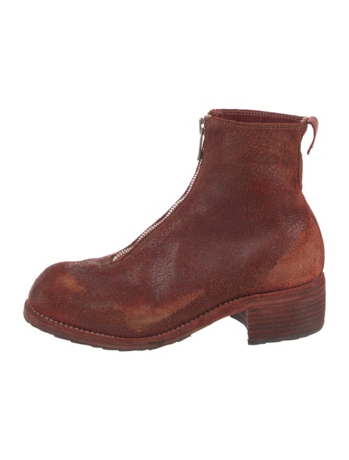 Guidi Suede Distressed Accents Combat Boots