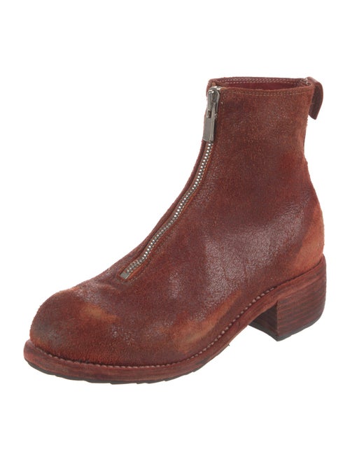 Guidi Suede Distressed Accents Combat Boots