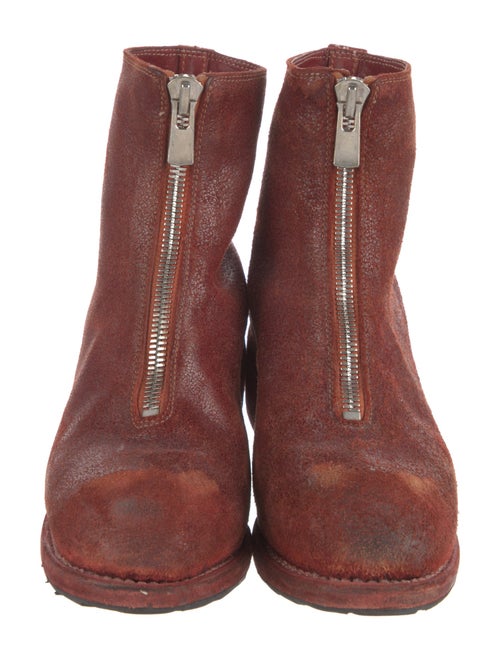 Guidi Suede Distressed Accents Combat Boots