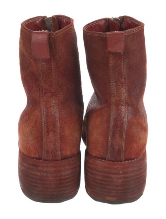 Guidi Suede Distressed Accents Combat Boots